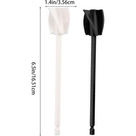 Mélangeur à peinture pour perceuse, hélice malaxeur résine, agitateur peinture époxy silicone moules bijoux, 4 noirs et 4 blancs (1/5)