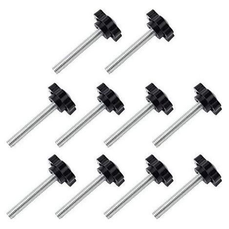 M6x30mm Vis de pouce, étoile en plastique moletées Bouton de serrage à vis Thumbscrew(20pcs) (1/5)