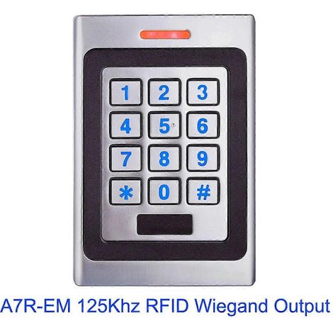 Système de contrôle d'accès étanche IP66 A8R, lecteur de cartes de proximité RFID métallique 125 kHz/13,56 MHz, sortie Wiegand 26/34 A7R-EM 125 kHz (1/5)