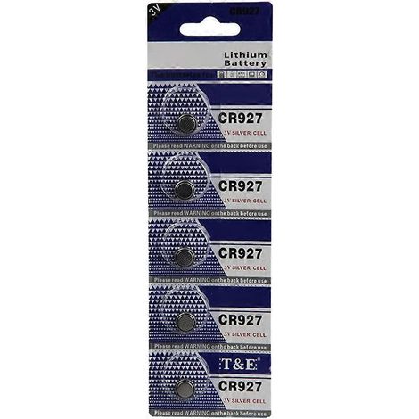 Lot de 5 piles bouton CR927 pour montres - Piles CR 927 - 5 unités (1/4)