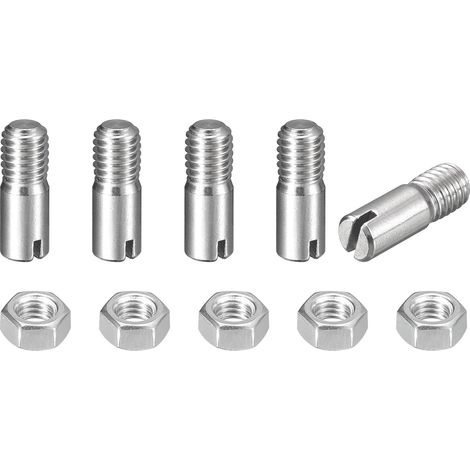 5Pcs Goujon Cylindrique À Fente M5 x 14mm 304 Acier Inoxydable (1/5)