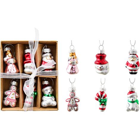 Boule de Noël en verre Bonhomme de neige et ange Décoration suspendue pour sapin Cadeau festif élégant (1/5)