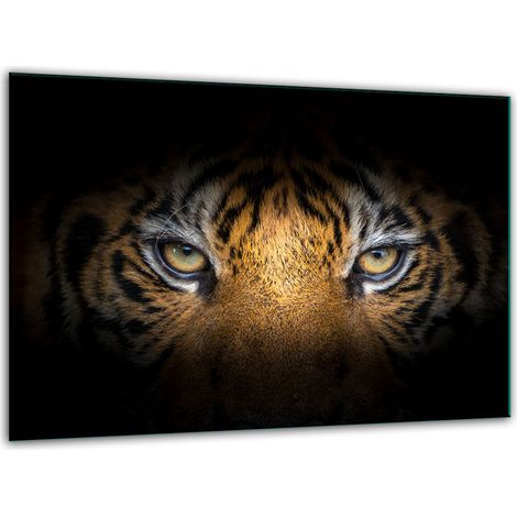 Schneidebrett aus gehärtetem Glas, 30 x 22 cm, Tiger (1/5)