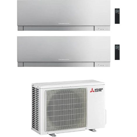 MITSUBISHI Condizionatore dualsplit Kirigamine Zen 7000+9000 btu wifi argento codice prod: MSZ-EF22(25)VGKS MXZ-2F53VF4 (1/3)