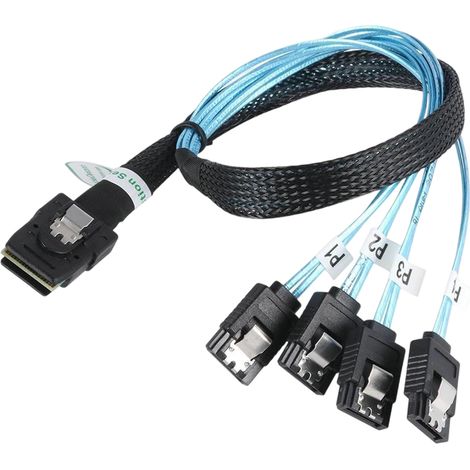 Carte d'extension PCIe vers SFF-8087 SATA3.0, carte adaptatrice pour disque dur Mini-SAS/SATA, 8 ports, conception à 8 ports, installation facile. (1/5)