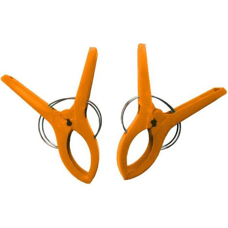 Marbueno Pinzas de Plástico para Silla de Playa Color Naranja Set 2 uds