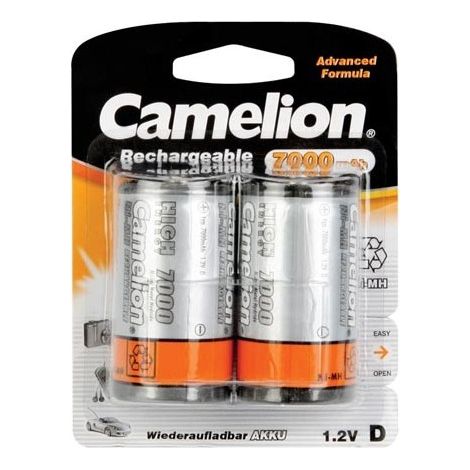 Batterie Camelion NiMH format D, 7000 mAh, lot de 2