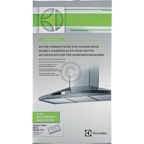 Ersatzteil - Kohlefilter Typ 190 FAT190 - - WHIRLPOOL, ROSIERES, SCHOLTES, ARTHUR MARTIN ELECTROLUX, ELECTROLUX, BAUKNECHT, FAURE, IKEA, CANDY, IGNIS, AEG, JUNO (1/3)