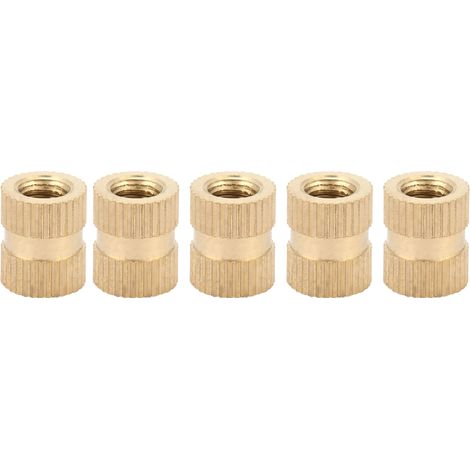 Écrous Moletés En Laiton M6 - Inserts Filetés Trou Borgne Type B Pour Coques Plastique - Lot De 50 Pièces (1/5)