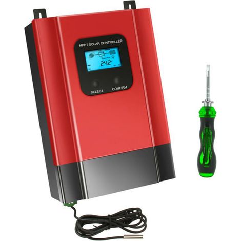 Irovami Contrôleur solaire MPPT – 12/24/36/48V, LCD – Idéal pour panneau solaire, camping (1/5)