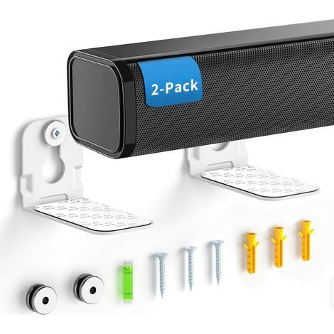 Lot de 2 supports muraux universels pour barre de son Samsung, Sony, LG et , blancs (1/5)