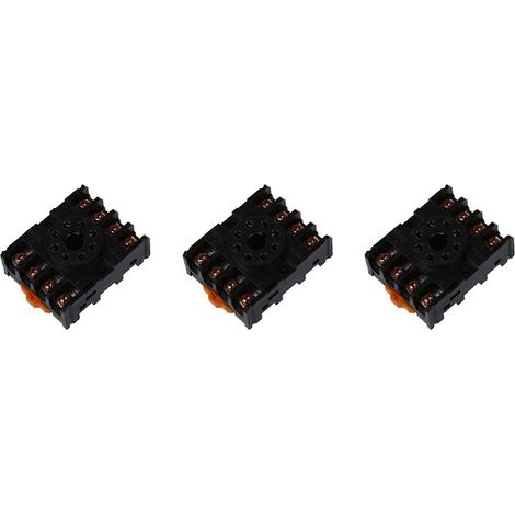 Support de relais PF083A à 8 broches rondes (3 x 8 broches) (1/5)