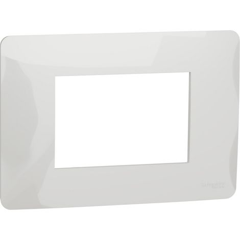 Cadre italien 3 modules polaire Nouveau Unica Studio Schneider NU210318 (1/2)