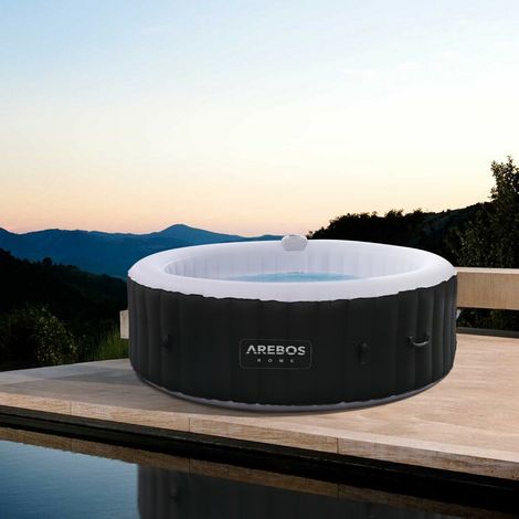 AREBOS Vasca idromassaggio gonfiabile Whirlpool Benessere Piscina Riscaldante Round ⌀ 208 cm (1/5)