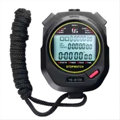 Tragbare Sportstoppuhr mit Alarm, digitale Stoppuhr mit 1/1000-Sekunden-Anzeige, elektronischer Chronograph -8100 (1/5)