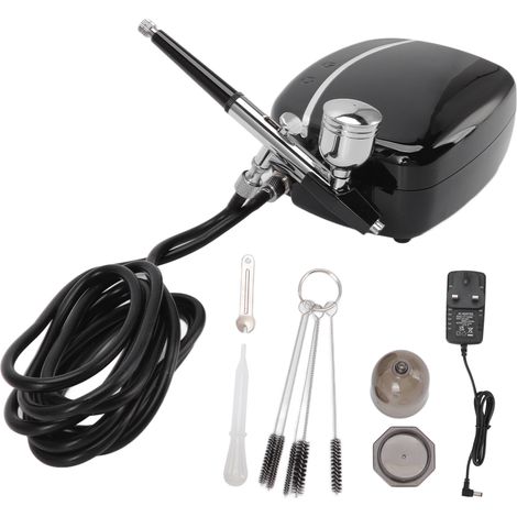 Kit de Compresseur Mini Airbrush pour Maquillage, Manucure et Nettoyage - Alimentation 100-240V avec Prise UK (1/5)