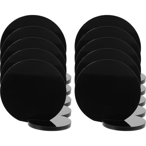 Set de Panneaux de Table Ronds en Acrylique Noir Légers et Élégants Lot de 10 Supports de Numéros de Siège Réutilisables et Créatifs pour Mariage et Fête (1/5)