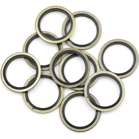 Rondelles Étanchéité pour Bouchon Vidange Moteur 10 Pièces Utilisation Pour Vidange D'Huile, Crée Un Joint Étanche, Pour La Plupart Des Voitures, Remplacement Filtre À Huile (1/5)