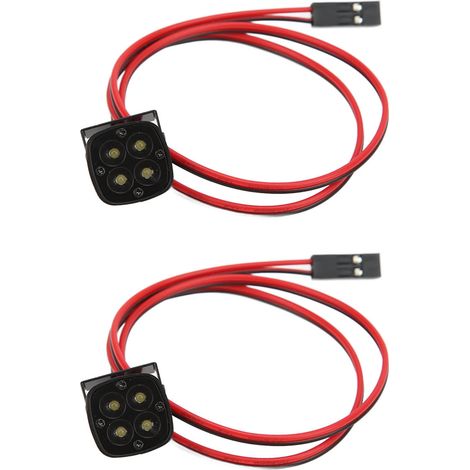 2 Kits Phares LED Carré Haute Performance pour RC Crawler 1/10 Véhicule Tout-Terrain (1/5)