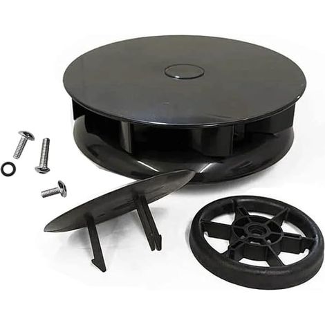 Ventilateur de toit rotatif à profil bas compatible avec camionnette bus caravane camping-car bateau (noir) (1/5)