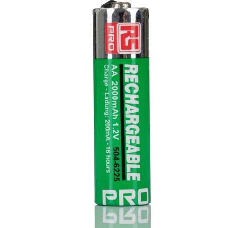 Batterie AA rechargeable 2Ah sortie Cosses RS PRO, NiMH, 1.2V ( Prix pour 1 )
