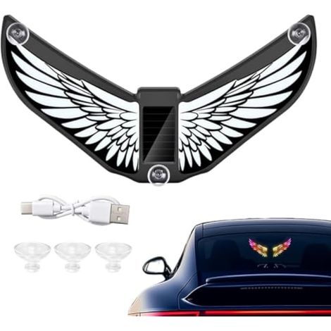 Solar Wing LED Car Light Solar Powered USB Charging Suction Cup Lamp (1/4)
