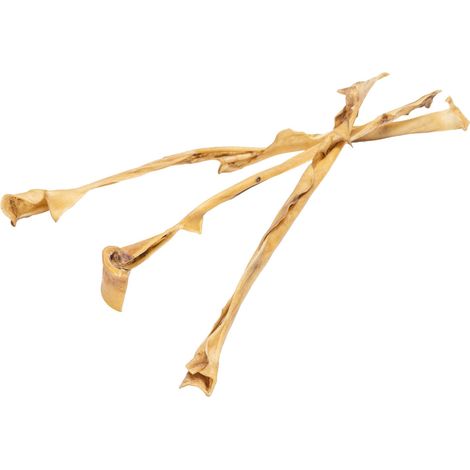 Beeztees Hundesnack Rinderkopfhaut 3 Stück ca. 70 - 80 cm Rinderhaut