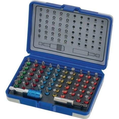Surtido de puntas 62 uds. ranura/ph/pzd/tx/hexagonal promat