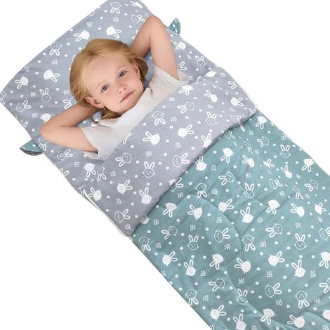 Tapis de Sieste pour Tout-Petits avec Couverture Amovible, Tapis de Sieste pour Enfants d'âge préscolaire et garderie, Sac Couchage pour Enfants, 25.51x66.93 Pouces,Parent (1/5)
