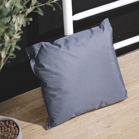 Coussin carré d'extérieur déhoussable "Spirit Garden" - Bleu denim - 50 x 50 cm - Livraison gratuite (1/2)