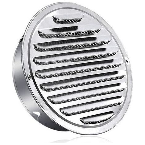 ALLIANDISGrille de ventilation ronde en acier inoxydable Grille de ventilation en métal de 100 mm Grille de protection contre les intempéries avec grille de ventilation anti-insectes Lattes de grille (1/5)