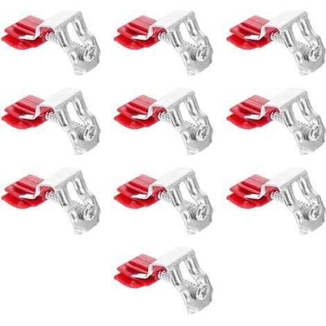 Soportes para fregadero bajo encimera - Clips para fregadero - Instalación en cocina - No requiere perforación - 10 piezas - Plateado (1/5)