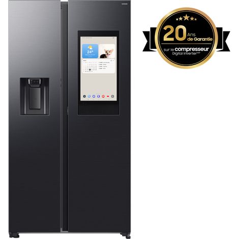 Samsung Series 9 Frigorífico Americano Family Hub Bespoke AI 178cm 614L Clase E Grafito RS90F66BEFEF