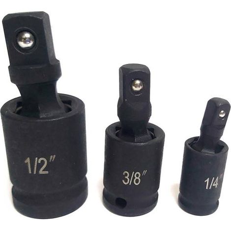 TRADE SHOP - Adattatore Chiave Bussola Cricchetto Set 3pz Riduttori 1/2 1/4 3/8 Snodo Sferico - (1/5)