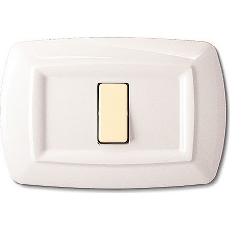 Placca Serie Magic Bticino in Plastica 1 Posto Bianca Per interruttori e prese e (1/2)
