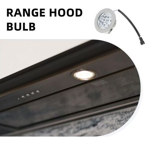 Lot de 2 spots LED pour hotte de cuisine – Ampoules de remplacement à économie d'énergie, installation facile au-dessus des plaques de cuisson