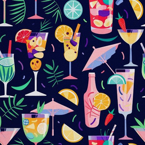 Outdoor Dekostoffe Oxford - Motiv Cocktail DX8621 (1/5)