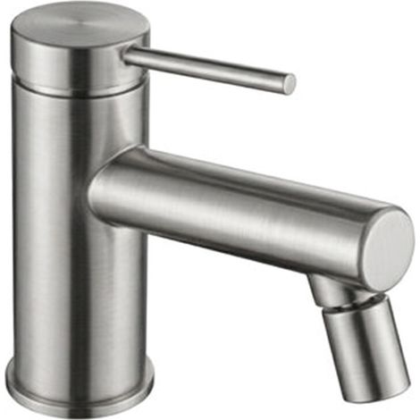 Miscelatore bidet in ottone spazzolato grigio con leva monocomando slim Alba (1/2)