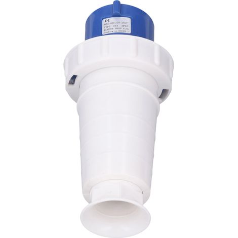 Connecteur Électrique Industriel 3 Pôles IP67 63A 250V Bouchon Étanche en Polypropylène (1/5)
