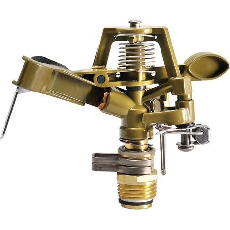 Arroseur à bascule pour irrigation agricole 1/2" avec buse rotative à 360 degrés et jet d'arrosage pour l'irrigation des jardins et des cultures.-AquaForge (1/5)