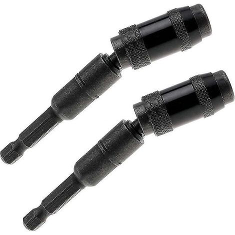 Lot de 2 porte-embouts magnétiques pivotants pour forets de 6,35 mm (1/4 pouce), rallonge magnétique flexible de 20°, changement rapide (1/5)