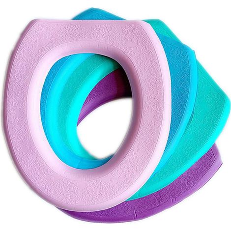 Toilet Seat Mats 2 Pieces EVA Material Adhesive Green and