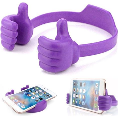 violet-thumbs Up Support Telephone Bureau, Universel Flexible Porte Telephone Bureau, Tlphone Portable Support Tlphone Table Pour Iphone Ipad Sams