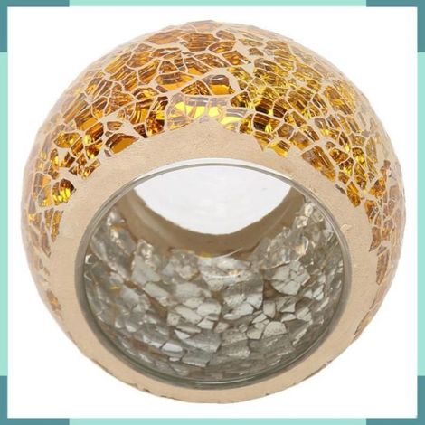 Bougeoir en mosaïque Bougeoir en Prunes, Bougeoirs en or, Bougette en Verre Mosaïque, Bougeoir en Verre, deco statue (1/5)