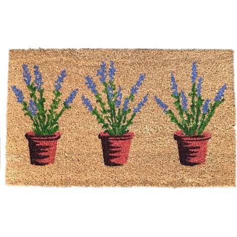 Lavandula Lavender Pots Indoor & Outdoor Coir Doormat (1/5)