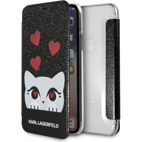 Karl Lagerfeld klflbkpxvdcbk iPhone X/Xsblack book Valentine (1/5)
