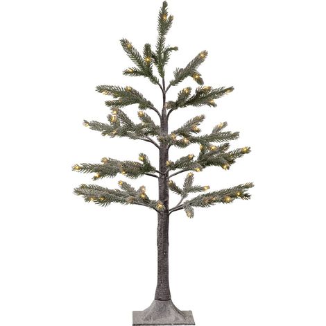 Sapin décoratif d'extérieur Star Trading avec éclairage LED, branches enneigées, alimentation électrique, blanc chaud, H 90 cm