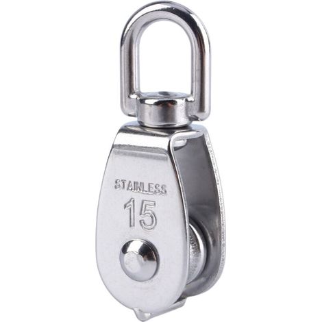 M15 Edelstahl 304 Einzelrad-Drehrolle mit Hebeseil (1/4)