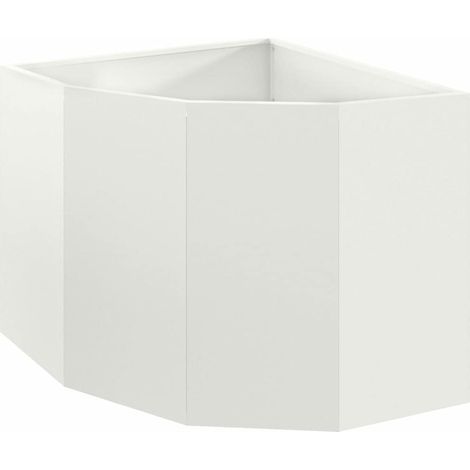 Corner Planter White 60 x 60 x 50 cm Steel vidaXL