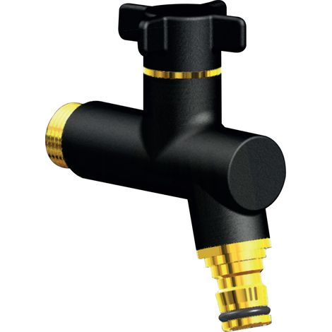 Robinet de jardin antigel OSLO vertical Mâle 1/2'' (15/21) - Noir - ANQUIER